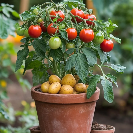 Fruit Trees Tomat Och Potatis I Ett - Set Om 2 - Solanum 'Tomtato' - Höjd 25-40Cm - ⌀10,5Cm