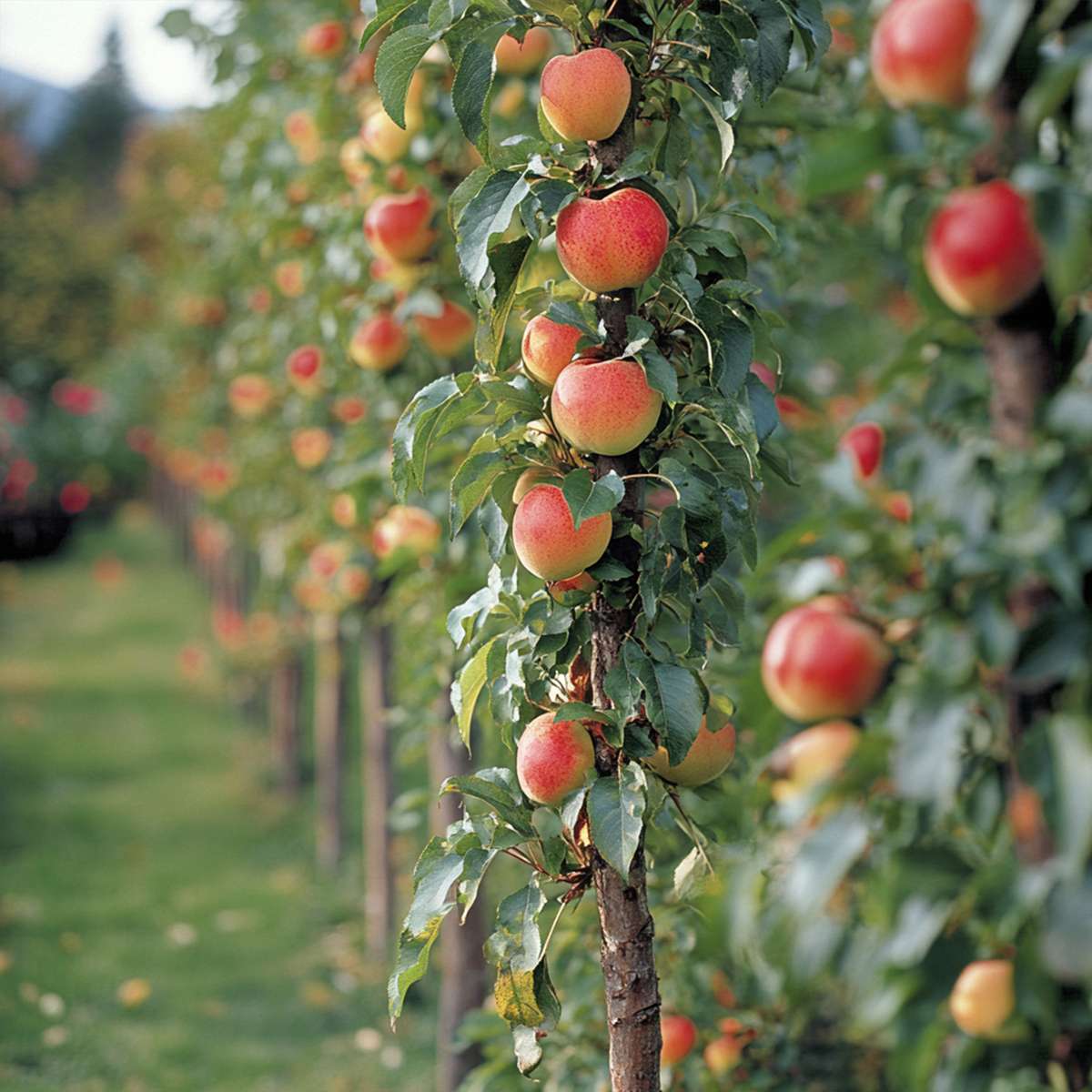 Fruit Trees Fruktkolonner - Set Om 3 - Äpple, Päron - Höjd 60-70Cm - ⌀9Cm