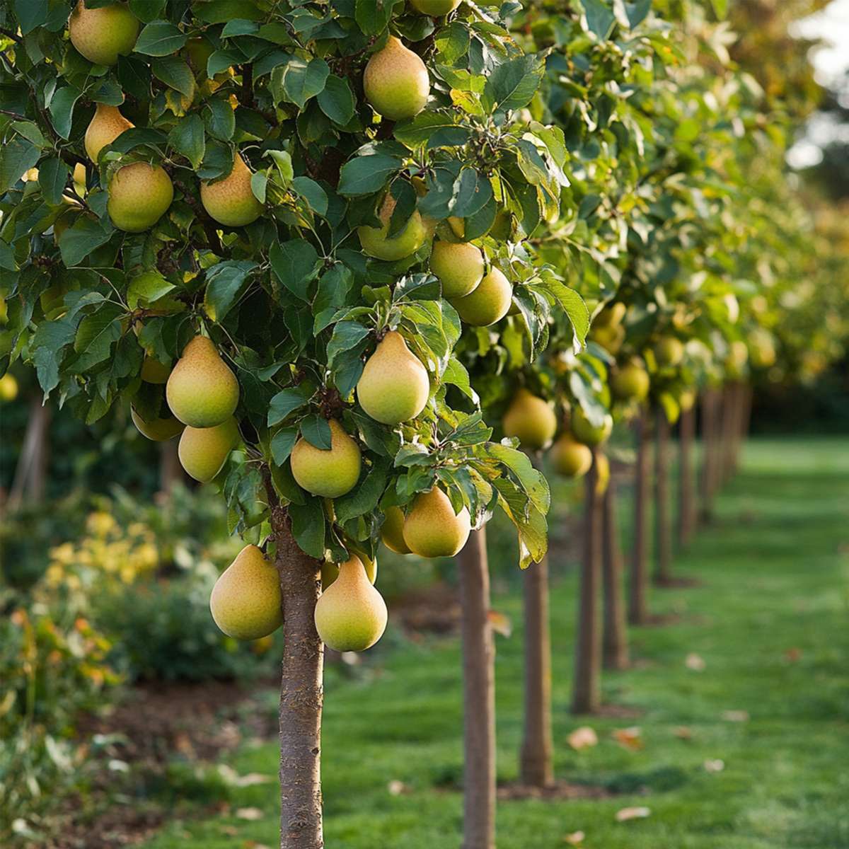 Fruit Trees Fruktkolonner - Set Om 3 - Äpple, Päron - Höjd 60-70Cm - ⌀9Cm