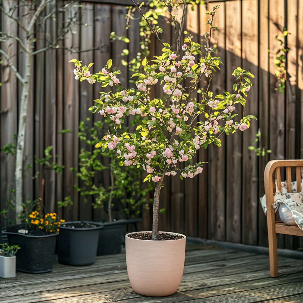 Fruit Trees Persikaträd - Prunus 'Bonanza' - Höjd 60-70Cm - ⌀15Cm